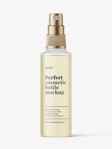 Mist spray bottle mockup / frosted
