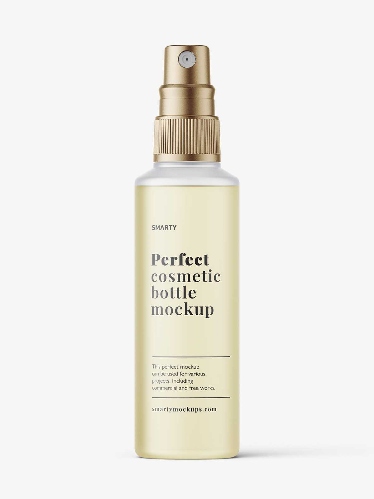 Mist spray bottle mockup / frosted