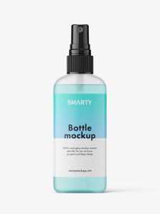 Mist spray bottle mockup / frosted