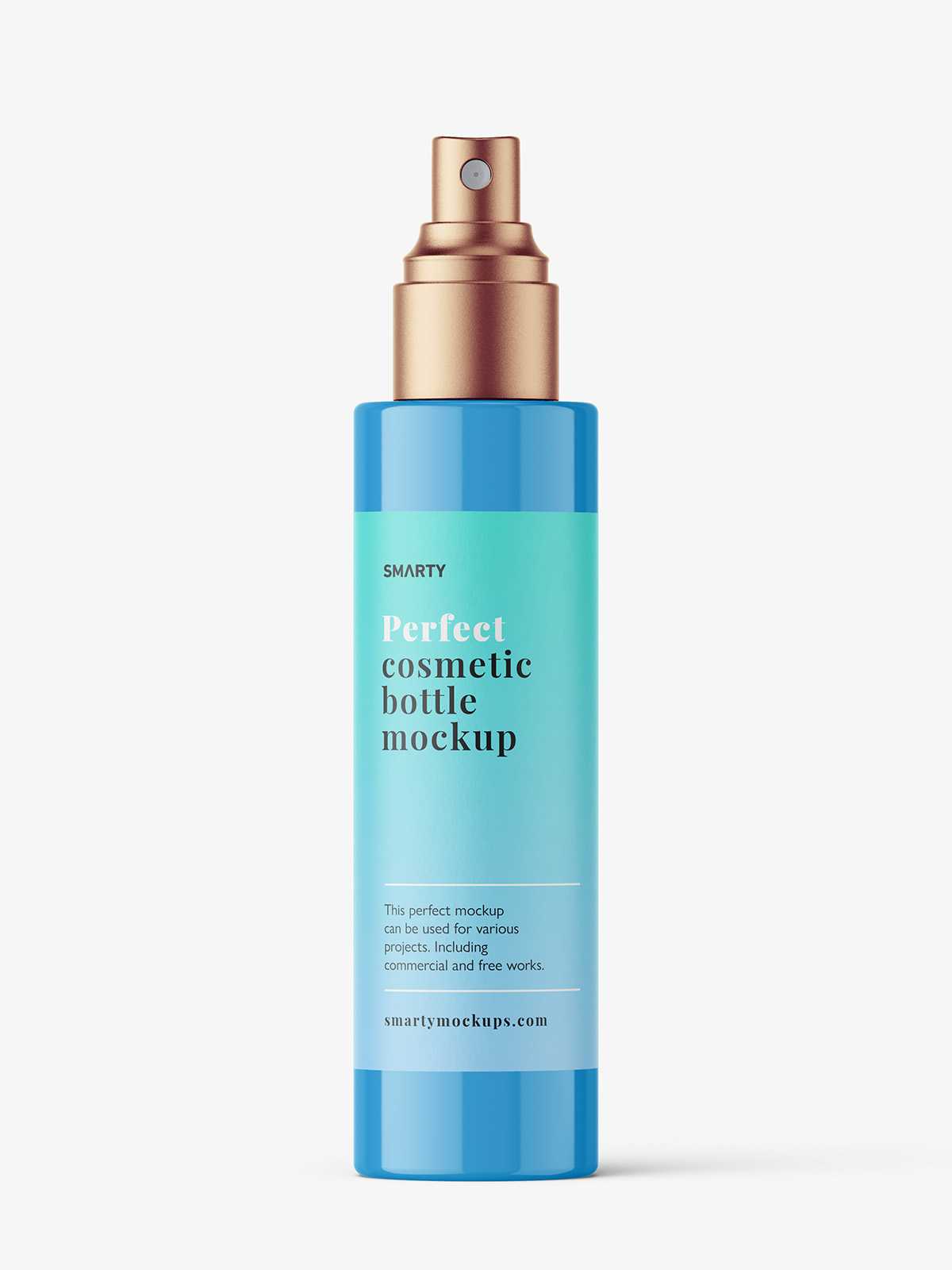 Mist spray bottle mockup / glossy