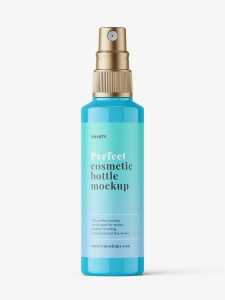 Mist spray bottle mockup / glossy