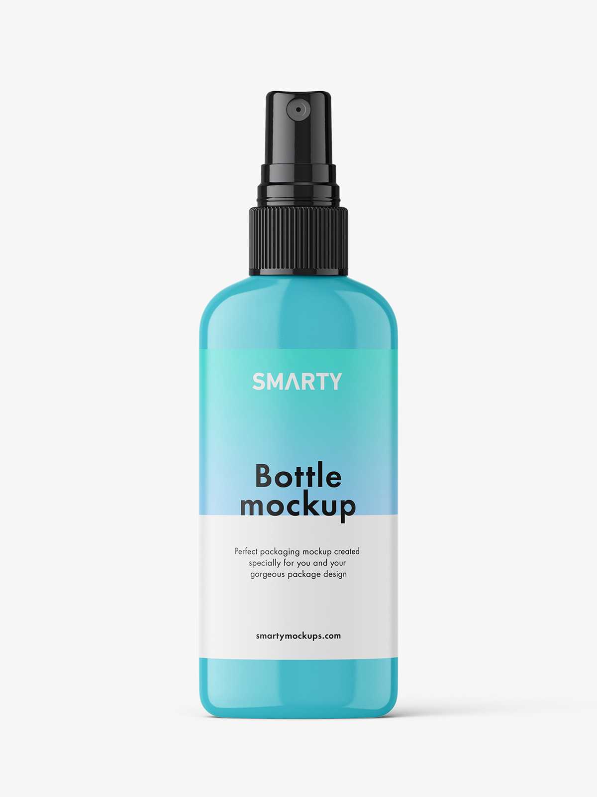 Mist spray bottle mockup / glossy