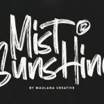 Mist Sunshine Brush Font