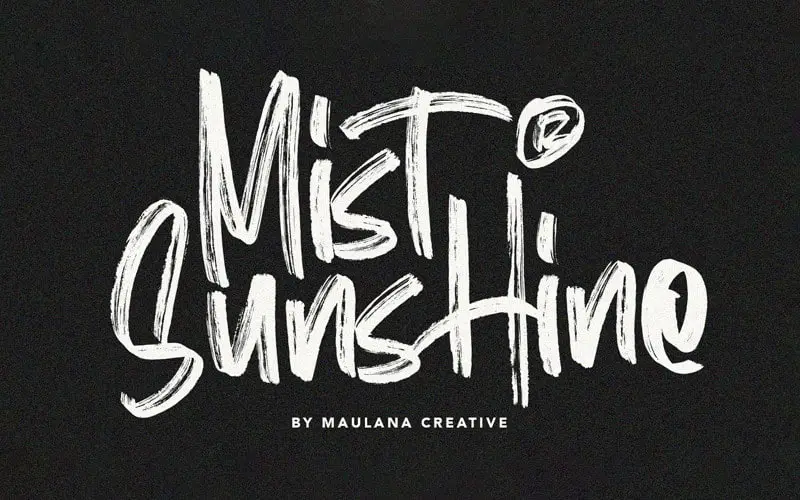 Mist Sunshine Brush Font
