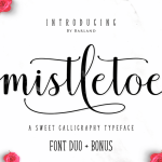 Mistletoe Script Font - Fonte Grátis Mistletoe Script Font