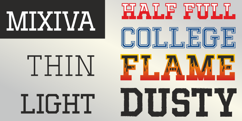 MIXIVA-DUSTY demo Font
