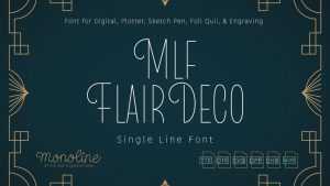 MLF Flair Deco SingleLine Font › Fontesk