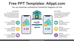 Mobile Bank Payment PowerPoint Diagram
