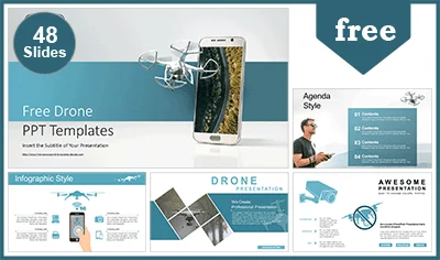 Mobile Control Drone PowerPoint Templates