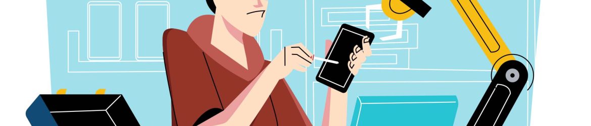 Mobile Fixing Vector Illustration (AI)