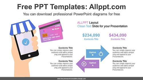 Mobile Payment PowerPoint Diagram