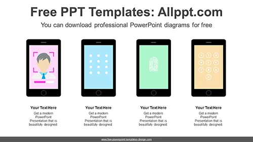 Mobile Security Unlocking PowerPoint Diagram
