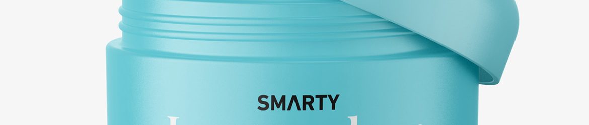 Mockup of a matt cosmetic jar with the lid open Mockup of a matt cosmetic jar with the lid open
