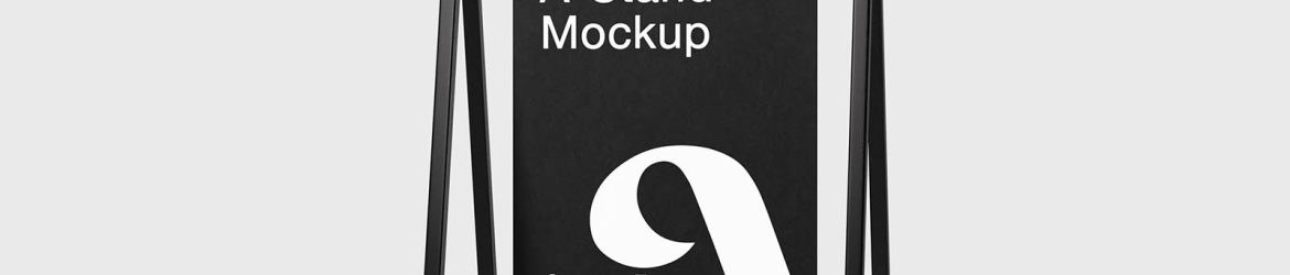Modern A-Stand poster mockup