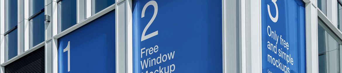 Modern building windows mockup Modern building windows mockup