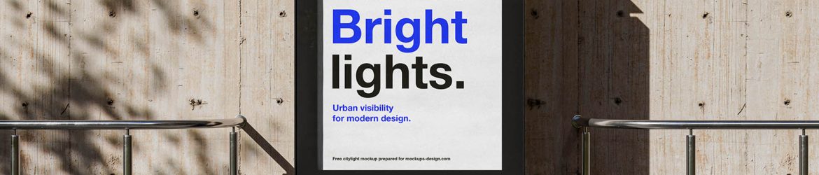 Modern citylight poster mockup - Instant Download