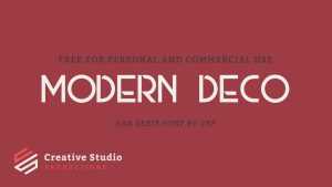 Modern Deco Font › Fontesk