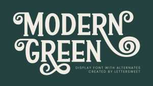 Modern Green Font › Fontesk