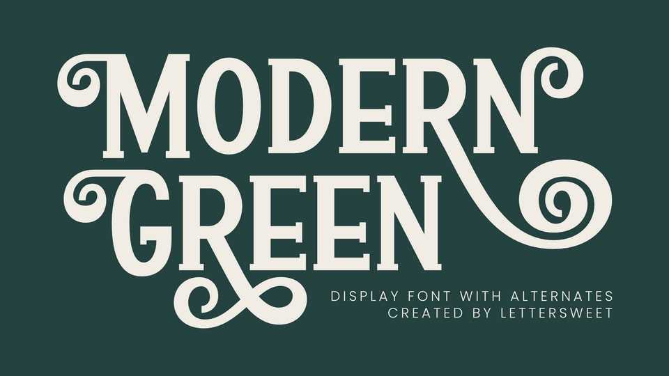 Modern Green Font › Fontesk