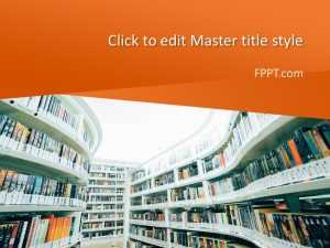 Modern Library PowerPoint Template
