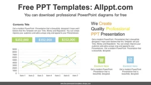 Modern Line Chart PowerPoint Diagram
