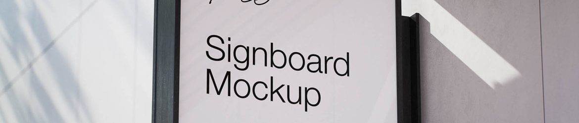 Modern signboard mockup - Instant Download
