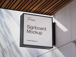 Modern signboard mockup - Instant Download