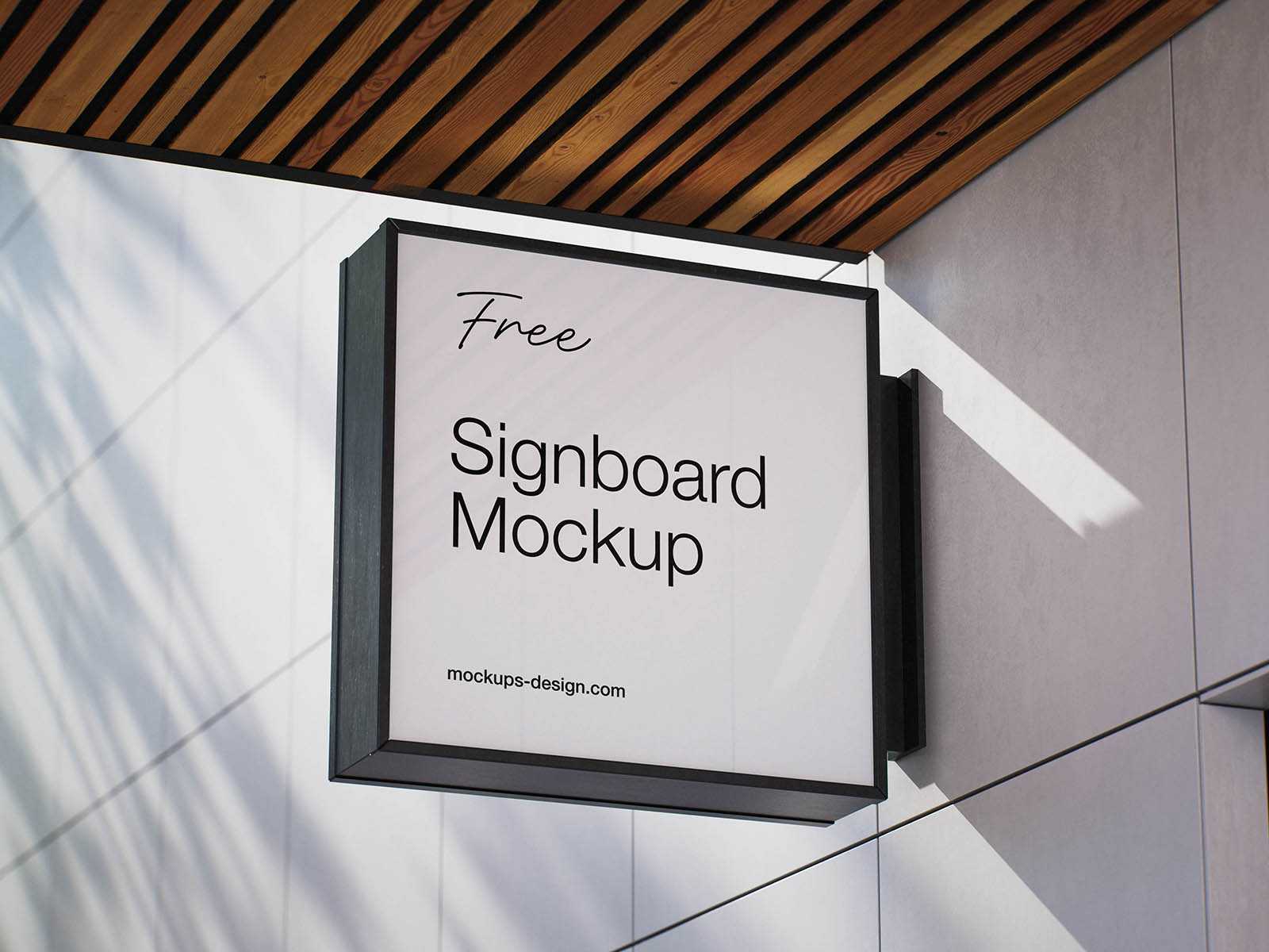 Modern signboard mockup - Instant Download