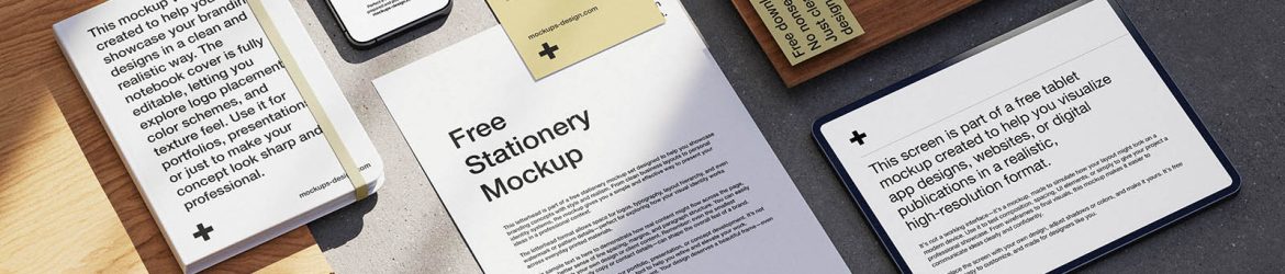 Modern stationery mockup