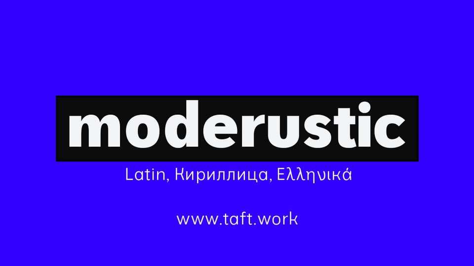 Moderustic Font Family › Fontesk