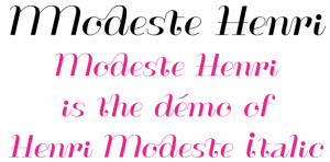 ModesteHenri font