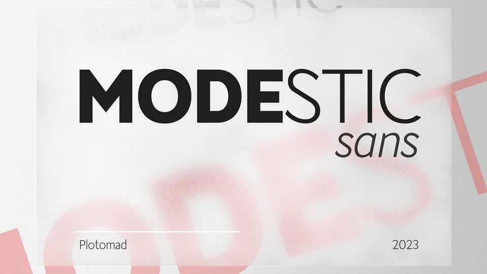 Modestic Sans Font › Fontesk