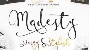 Modesty Script Font › Fontesk
