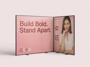 Modular exhibition stand mockup