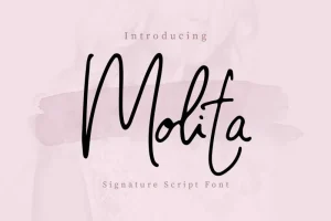 Molita Signature Font