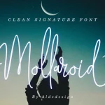 Mollaroid Signature Font - Fonte Grátis Mollaroid Signature Font