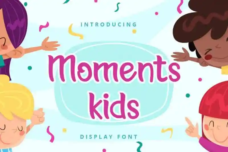Moments kids Display Font