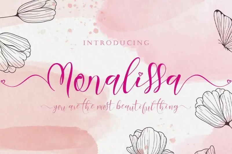 Monalissa Calligraphy Font