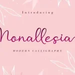 Monallesia Calligraphy Font - Fonte Grátis Monallesia Calligraphy Font