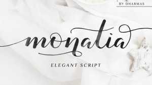 Monatia Script Font › Fontesk