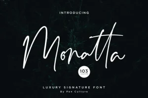 Monatta Signature Font