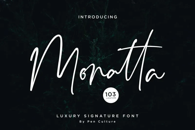 Monatta Signature Font