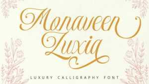 Monaveen Luxia Script Font › Fontesk