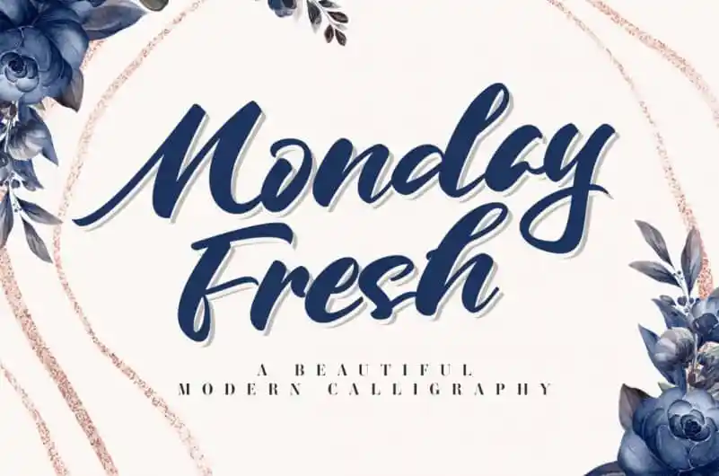 Monday Fresh Calligraphy Font