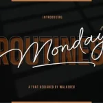 Monday Routines Handwritten Font