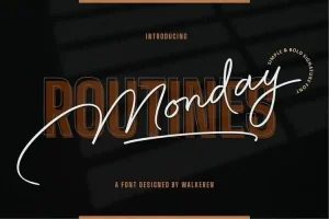 Monday Routines Handwritten Font