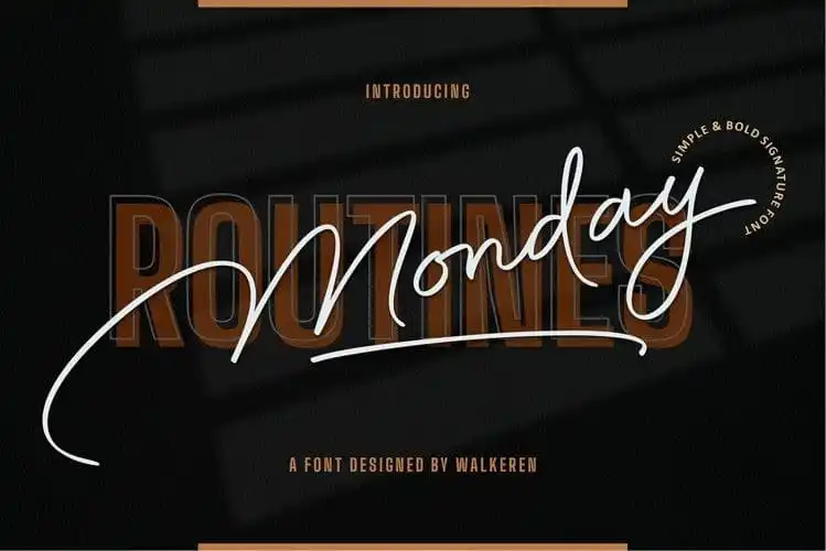 Monday Routines Handwritten Font