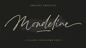 Mondeline Script Font › Fontesk