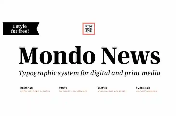 Mondo News Serif Font