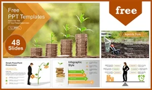 Money Growing Plan PowerPoint Templates